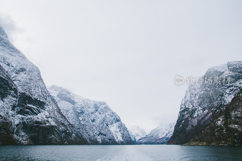 挪威冬季的n øyfjord